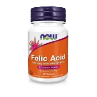 Витамины NOW (НАУ) Folic Acid&B12 по 800мкг таблетки №30