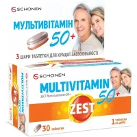 Вітаміни ZEST (Зест) Мультивітамін 50+ таблетки №30