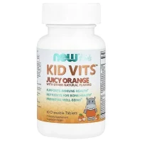 Витаминно-минеральный комплекс NOW (НАУ) Kid Vits для детей таблетки жевательные со вкусом апельсина №60