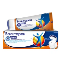 ВОЛЬТАРЕН Форте емульгель 2,32% по 100г у тубі