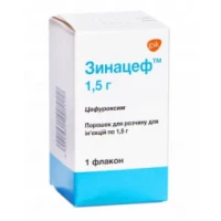ЗІНАЦЕФ порошок для розчину для ін’єкцій по 1,5 г