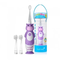Зубна щітка акумуляторна електрична Brush-Baby (Браш-Бейбі) WildOnes Sonic 0-10 років (бегемот)