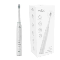 Зубна щітка Vega (Вега) (VT-600 W) електрична, звукова 5 режимів чищення (біла)