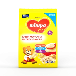 Молочна каша Milupa (Мілупа) мультизлакова 7+ міс. 210г-0