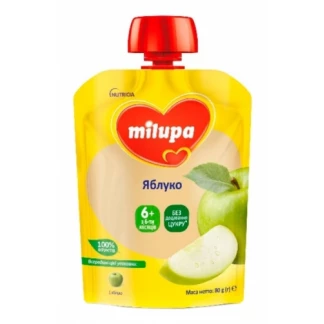 Пюре фруктове Milupa (Мілупа) яблуко 80г пауч-0