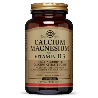 Диетическая добавка Solgar (Солгар) Calcium Magnesium with Vitamin D3 для укрепления костей таблетки №150-0