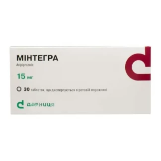 МІНТЕГРА таблетки дисперговані по 15мг №30-0