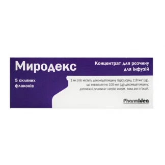 МИРОДЕКС концентрат для інфузій по 100мкг/мл по 2мл №5-0