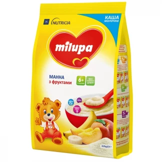 Молочна каша Milupa (Мілупа) Манна з фруктами 210 г-0