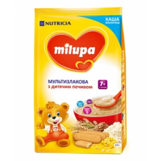 Молочная каша Milupa (Милупа) Мультизлаковая с детским печеньем 210 г-0