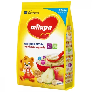 Молочна каша Milupa (Мілупа) Мультизлакова з сумішшю фруктів 210 г-0