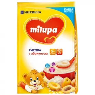 Молочна каша Milupa (Мілупа) Рисова з абрикосом 210 г-0