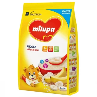 Молочна каша Milupa (Мілупа) Рисова з бананом 210 г -0