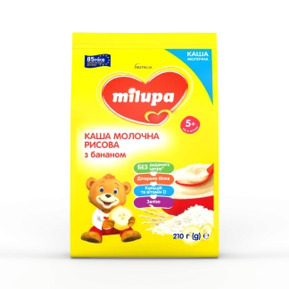 Молочна каша Milupa (Мілупа) Рисова з бананом 210г-0