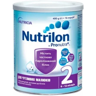 Молочна суміш Nutrilon (Нутрілон) 2 для чутливих малюків 400 г-0