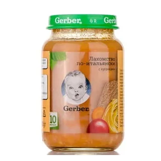 Мясное пюре Gerber (Гербер) Лакомство по-итальянски 190г-0