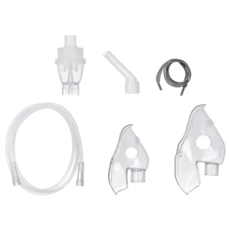 Набір аксесуарів для небулайзера (інгалятора) Longevita (Лонгевіта): маска дитяча + доросла, розпилювач, муштук, трубка-0