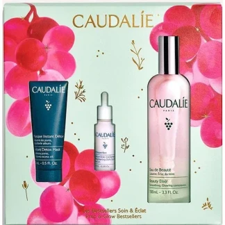 Набір Caudalie (Кодалі) Beauty Elixir: Еліксир-вода для краси обличчя 100мл + Детокс-маска 15мл + Сироватка Vinoperfect для корекції кольору обличчя 10мл (46663)-0