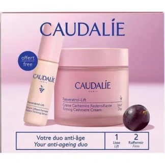 Набір Caudalie (Кодалі) Resveratrol-Lift Cashmere: Крем Resveratrol-Lift Кашемір 50мл + Сироватка Resveratrol-Lift 10мл (47183)-0