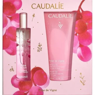 Набір Caudalie (Кодалі) Rose des Vignes: Енергетична туалетна вода Rose des Vignes 50мл + Гель для душу Rose de Vigne 200мл (46416)-0