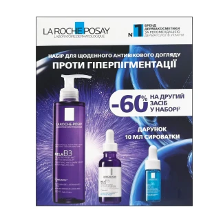 Набор La Roche-Posay (Ля Рош-Позе) антивозрастной против пигментации: Гель-микропилинг Mela B3 200мл + Сыворотка Mela B3 30мл + Сыворотка Hyalu B5 10мл-0