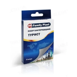 Набір пластирів медичних «FP Family Plast» бактерицидних Турист, 15 штук Набір пластирів медичних «FP Family Plast» бактерицидних Турист, 15 штук-0