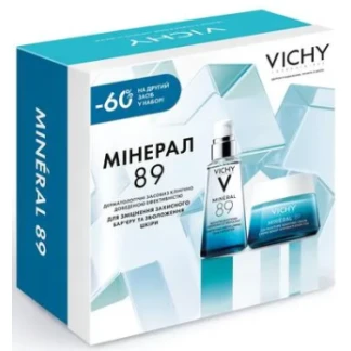 Набір Vichy (Віши) Mineral 89: Гель-бустер щоденний 50мл + Крем для обличчя 50мл-0