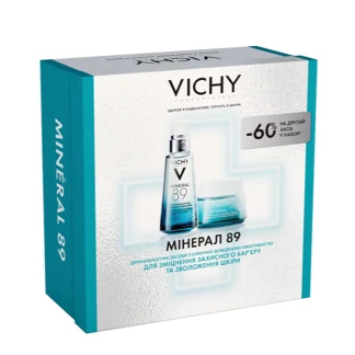 Набір Vichy (Віши) Mineral 89: Гель-бустер щоденний 50мл + Крем для обличчя 50мл-0