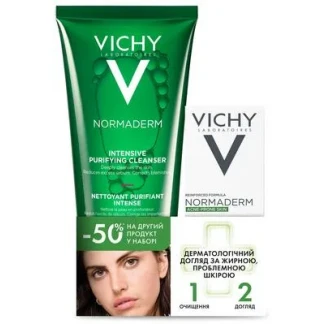 Набір Vichy (Віши) Normaderm: Гель для глибокого очищення 200мл + Флюїд для обличчя 50мл-0