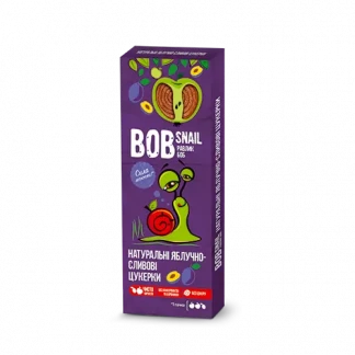 Натуральні цукерки Bob Snail (Боб Снайл) яблучно-сливові 30 г-0