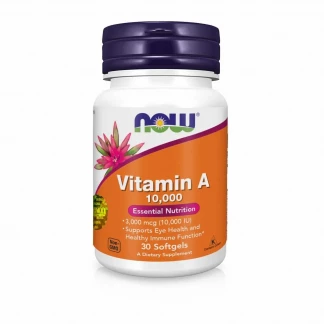Витамины NOW (НАУ) Vitamin A общеукрепляющие капсулы по 10000 МЕ №30-0