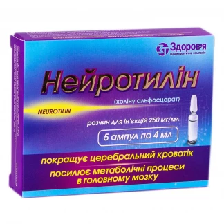 НЕЙРОТИЛИН раствор для инъекций  250мг/мл по 4мл №5-0