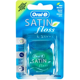 Зубна нитка Oral-B (Орал-Бі) Сатін флос 25м м'ятна-0