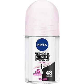 Дезодорант роликовий Nivea (Нівея) Део Невидимий для чорного і білого для жінок 25мл-0