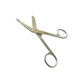 Ножиці по Lister для розрізання пов'язки з гудзиком зігнуті 11см (Н-14-2)-0