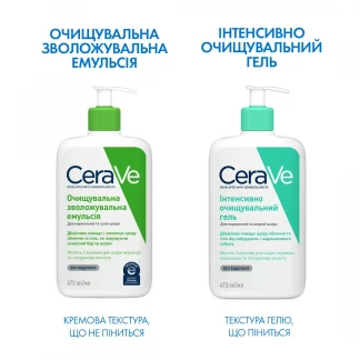 Емульсія очищувальна зі зволожувальним ефектом CeraVe (СераВе) крем-гель для нормальної та сухої шкіри обличчя та тіла 473мл-8