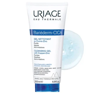 Цика-гель Uriage (Урьяж) Bariederm Cleansing Cica-Gel Cu-Zn очищающий для сухой и атопической кожи 200 мл-0