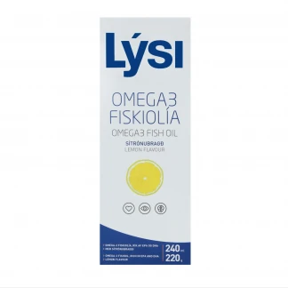Омега-3 LYSI (Лісі) жирні кислоти EPA/DHA у рідині зі смаком лимона 240мл у скляній пляшці-1