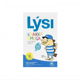 Омега-3 для детей LYSI (Лиси) с витамином D3 жевательные капсулы с фруктовым вкусом №60-1