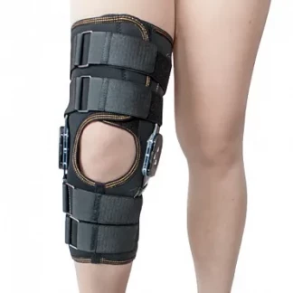Ортез на колінний суглоб неопреновий шарнірний з регульованим кутом згину Алком 4032 р.5 чорний-0