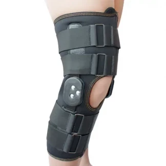 Ортез на колінний суглоб неопреновий шарнірний з регульованим кутом згину Алком 4032 р.5 чорний-1