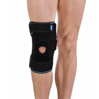 Ортез на колінний суглоб зі спіральними ребрами жорсткості Алком 4054 р.універсальний чорний-2