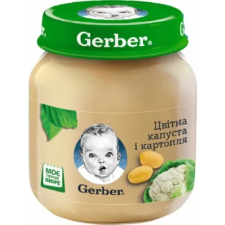 Овощное пюре Gerber (Гербер) Цветная капуста и картофель с 6 месяцев 130 г-0