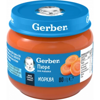 Овощное пюре Gerber (Гербер) Морковь с 6 месяцев 80 г-0