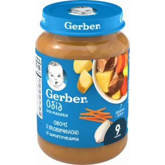 Овощно-мясное пюре Gerber (Гербер) овощи/говядина 190г-0