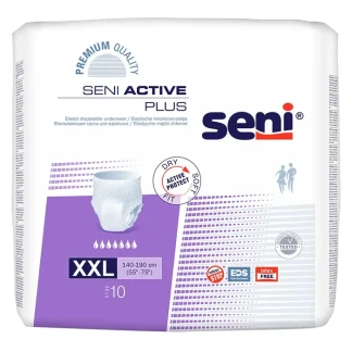 Памперси Seni (Сені) Active Plus дихаючі р.XXL 140-190см №10-0