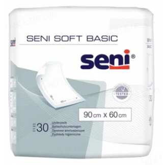 Пеленки гигиенические Seni Soft Basic 90х60 см, 30 штук-0