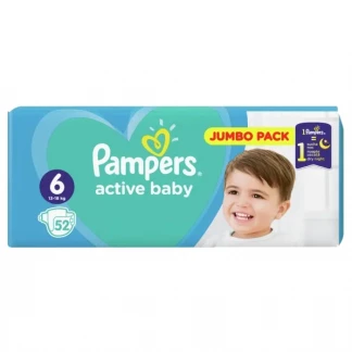 Подгузники Pampers (Памперс) Active Baby Extra Large (13-18 кг) р.6 №52-1