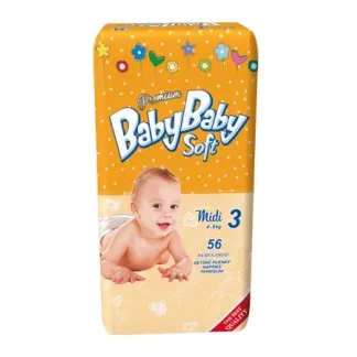 Підгузники BabyBaby (Бебі Бебі) Soft Premium Ultra Dry Mini (3-6кг)р. 2 №56-0