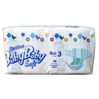 Подгузники BabyBaby (Беби Беби) Soft Standart Midi (4-9кг) р.3 №56-3